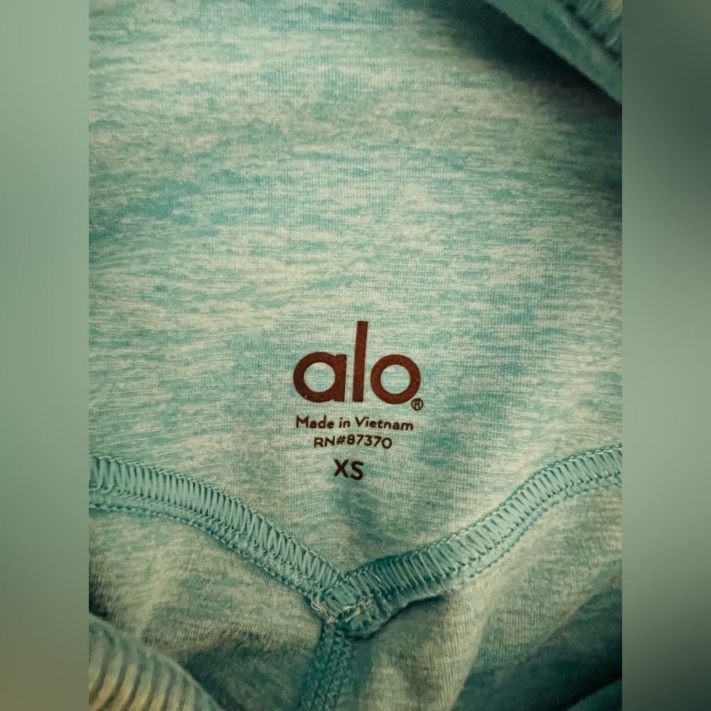 Alo Yoga Bright Aqua Heather Alosoft Lounge Leggings teal XS - Picture 3 of 6